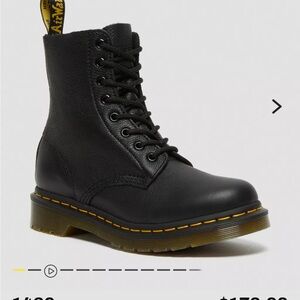 Dr. Marten 1460 Black Soft Leather Lace-Up Boots